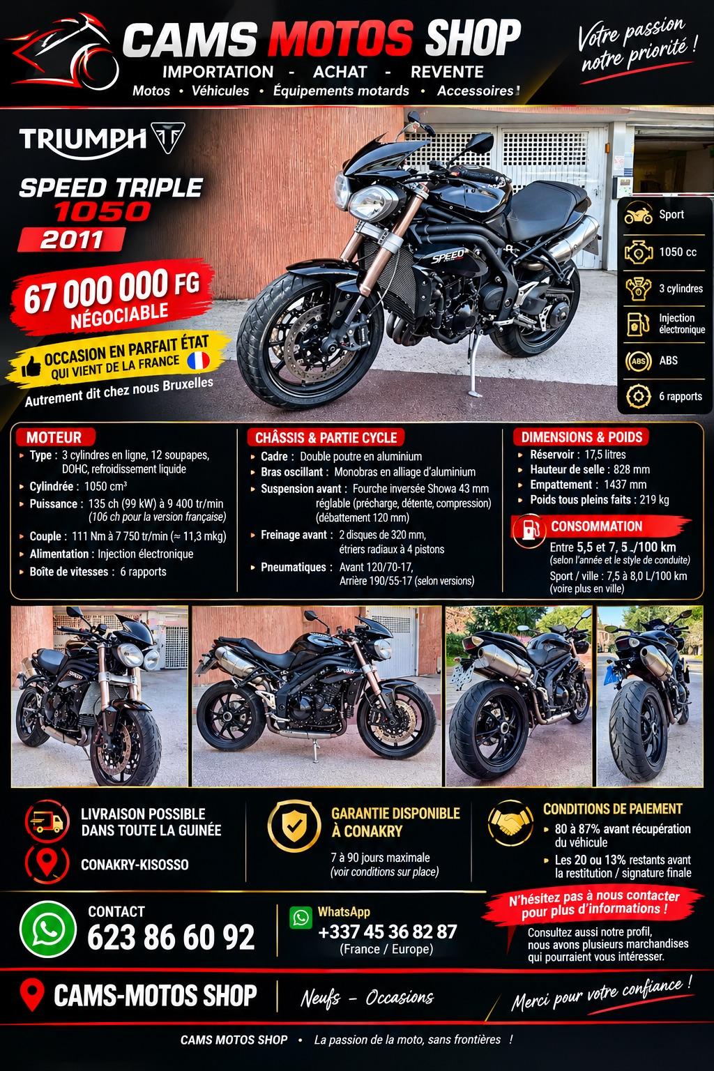 Moto Triumph Speed Triple 1050