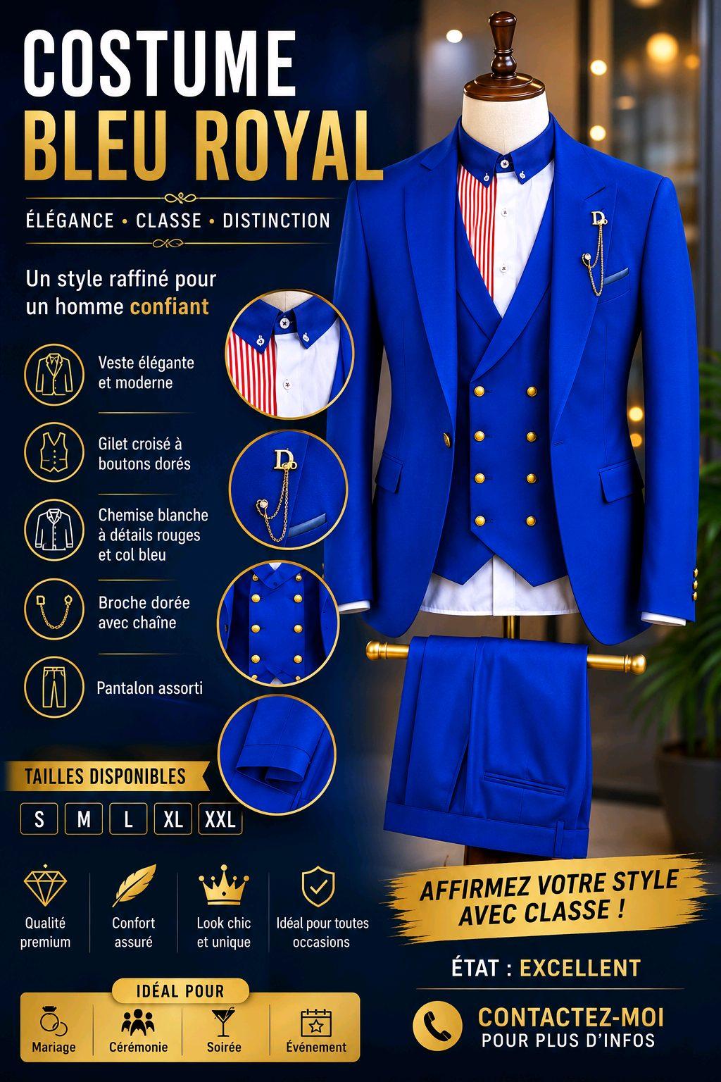 Costume bleu — photo 1