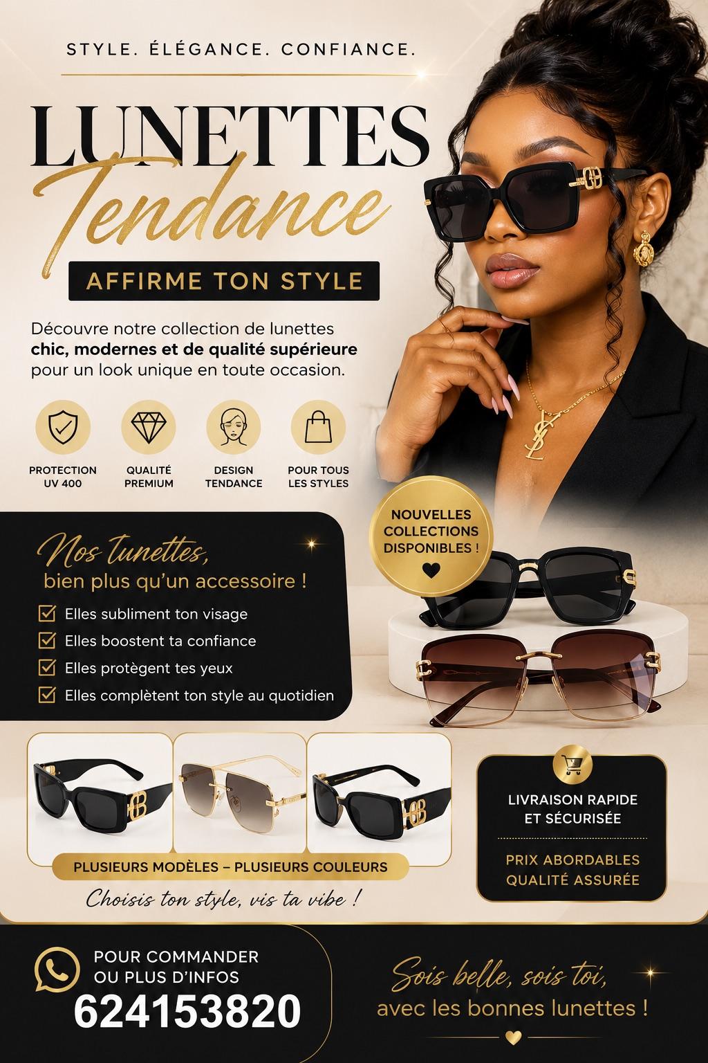 🛍️ Vente de lunettes de qualité – Plusieurs modèles disponibles à Conakry !