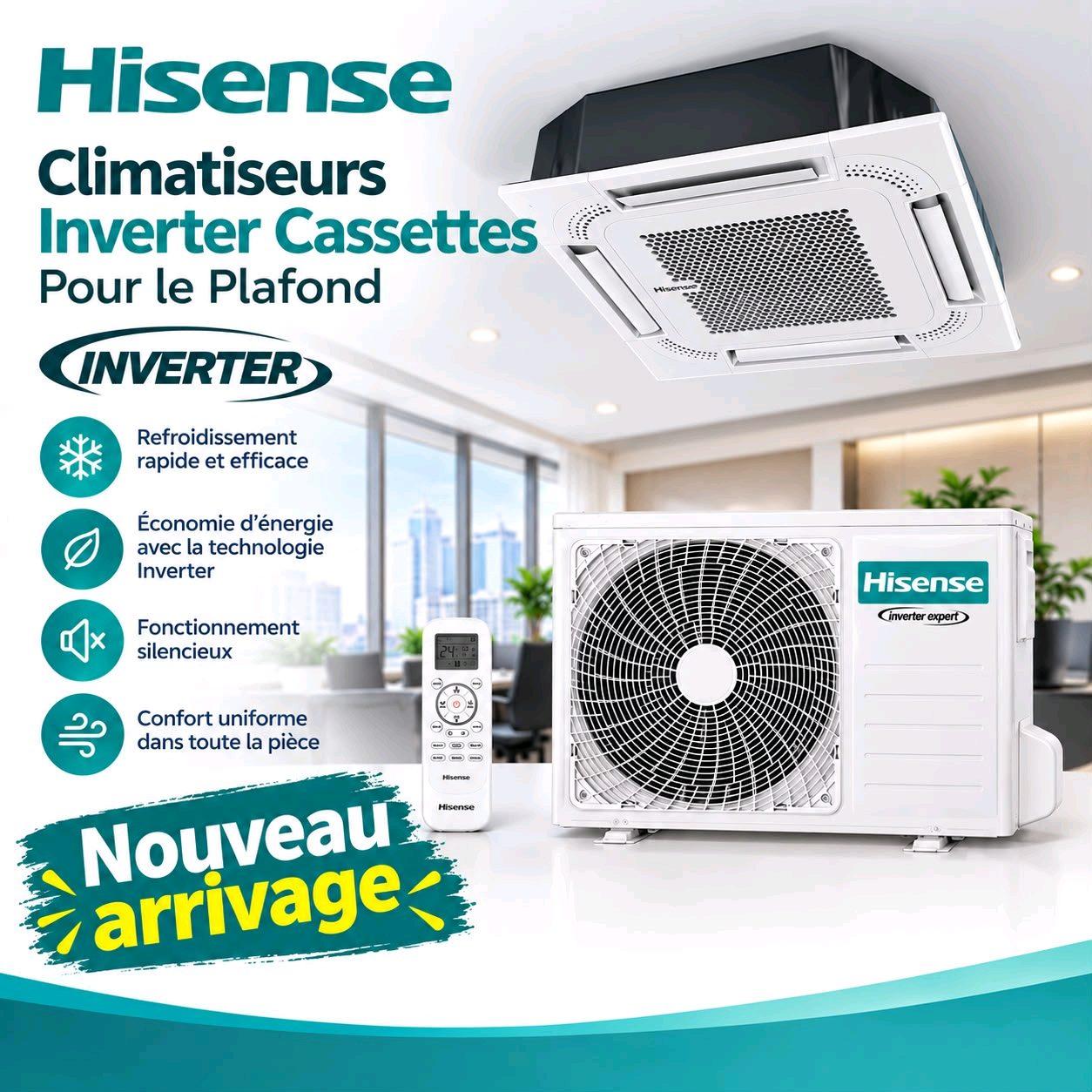 Climatiseur Inverter cassette pour le plafond.