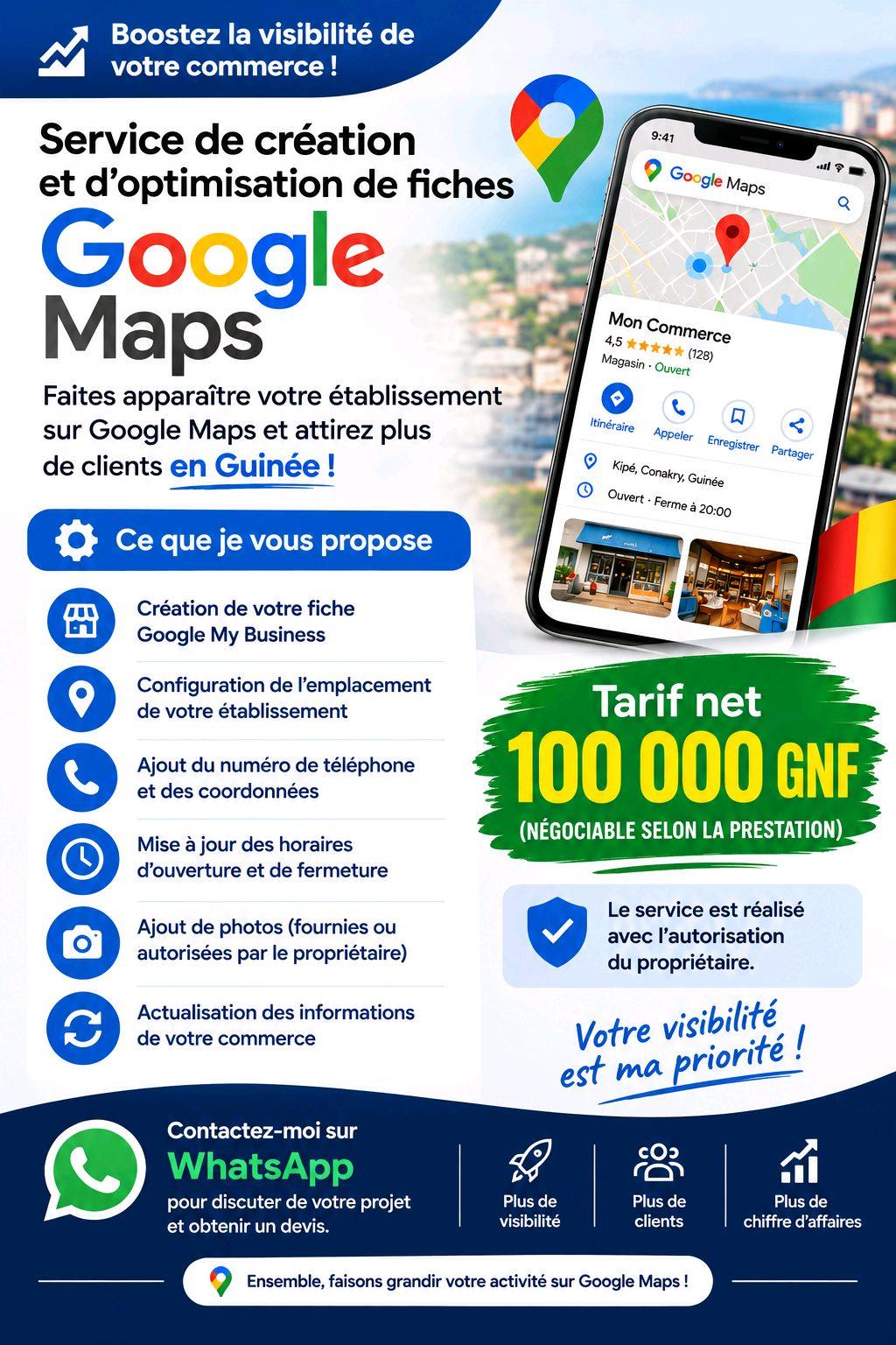 PROPOSITION DE SERVICE SUR GOOGLE MAPS