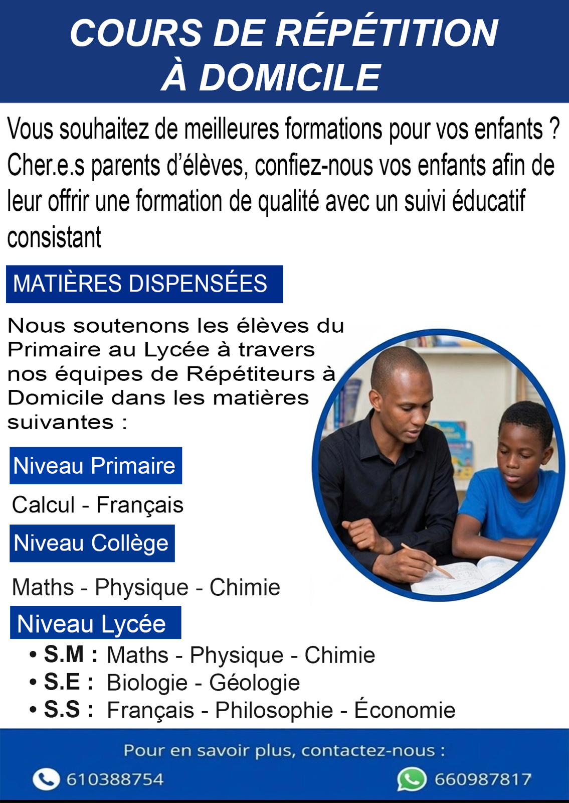 Cours de Répétition à Domicile