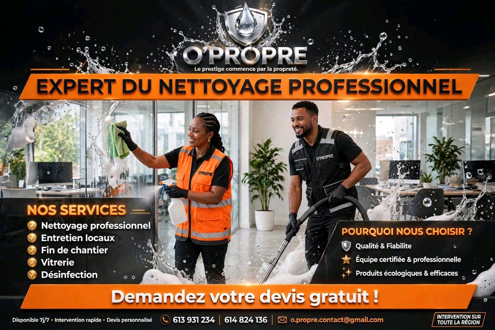 Service de nettoyage sur mesure