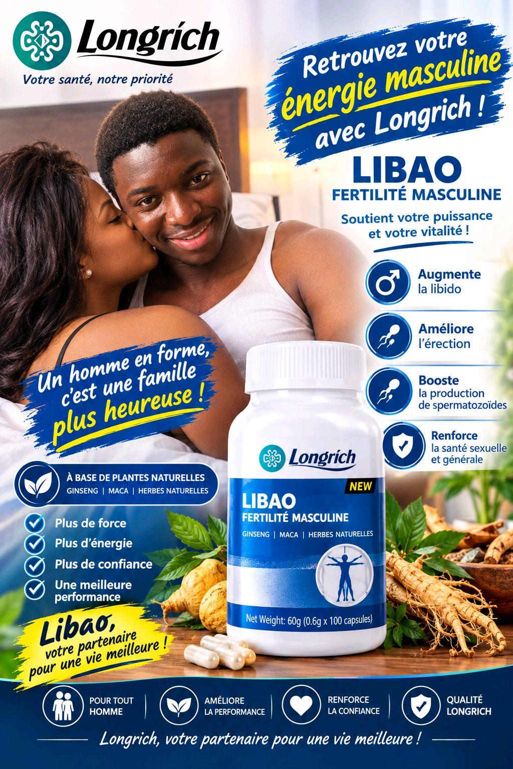 💙 LIBAO pour la fertilité masculine de Longrich