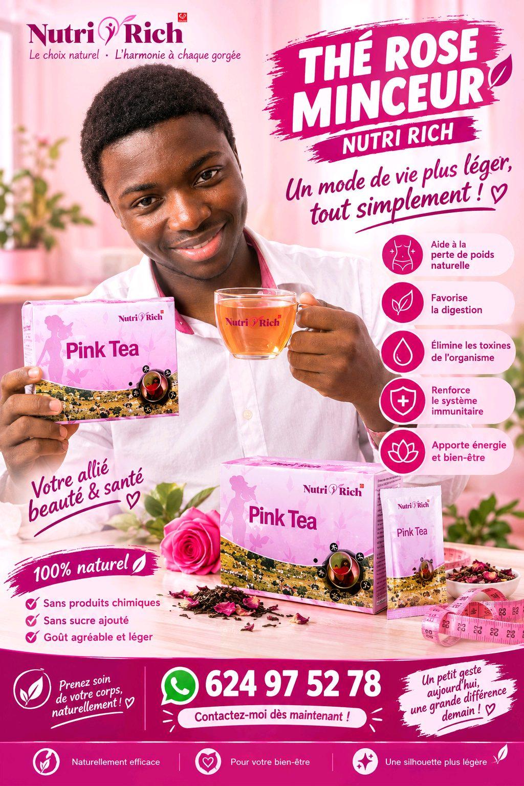 LE THÉ ROSE MINCEUR NUTRI RICH ! 🌸