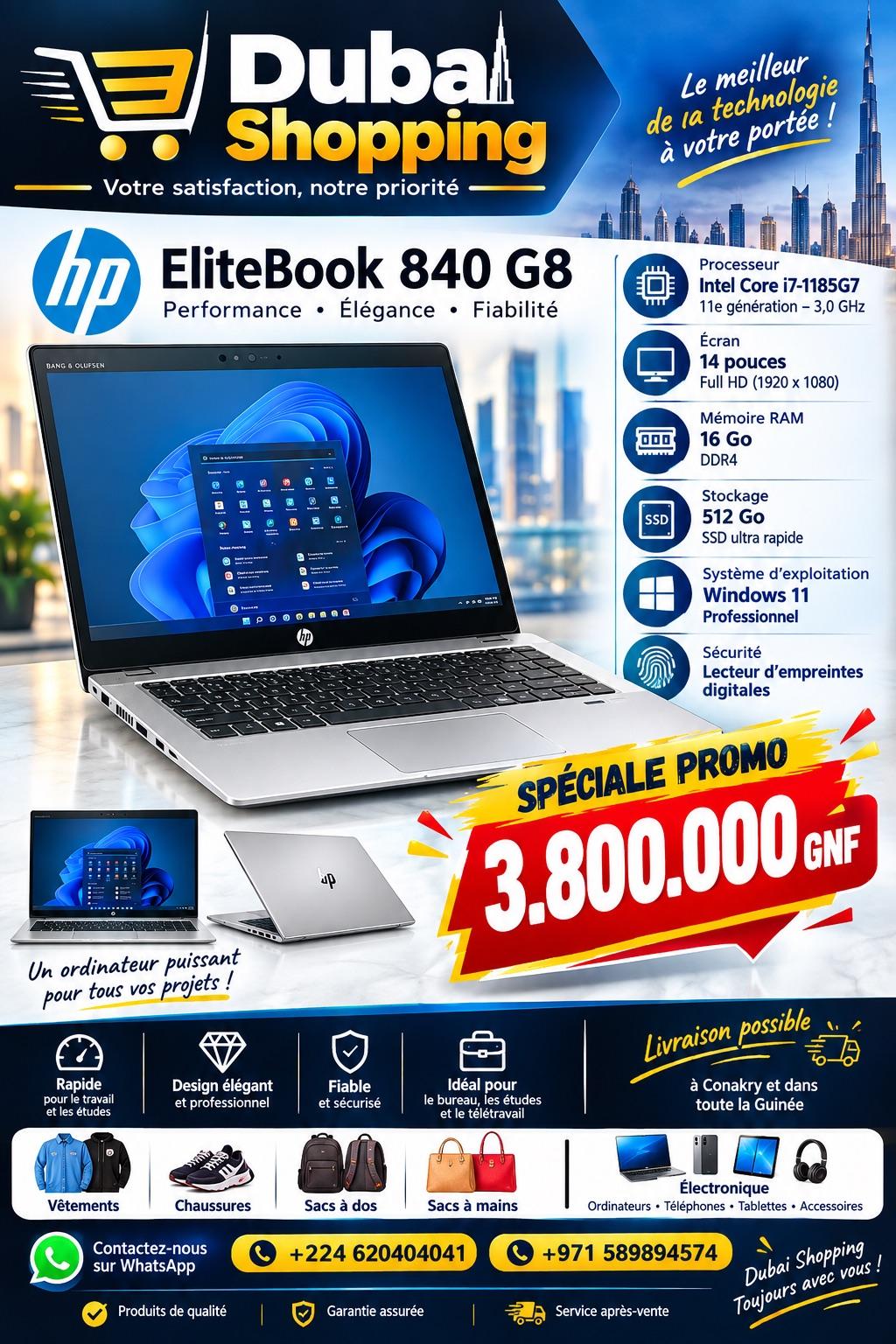 Ordinateur portable HP EliteBook 840 G8 Intel Core i7