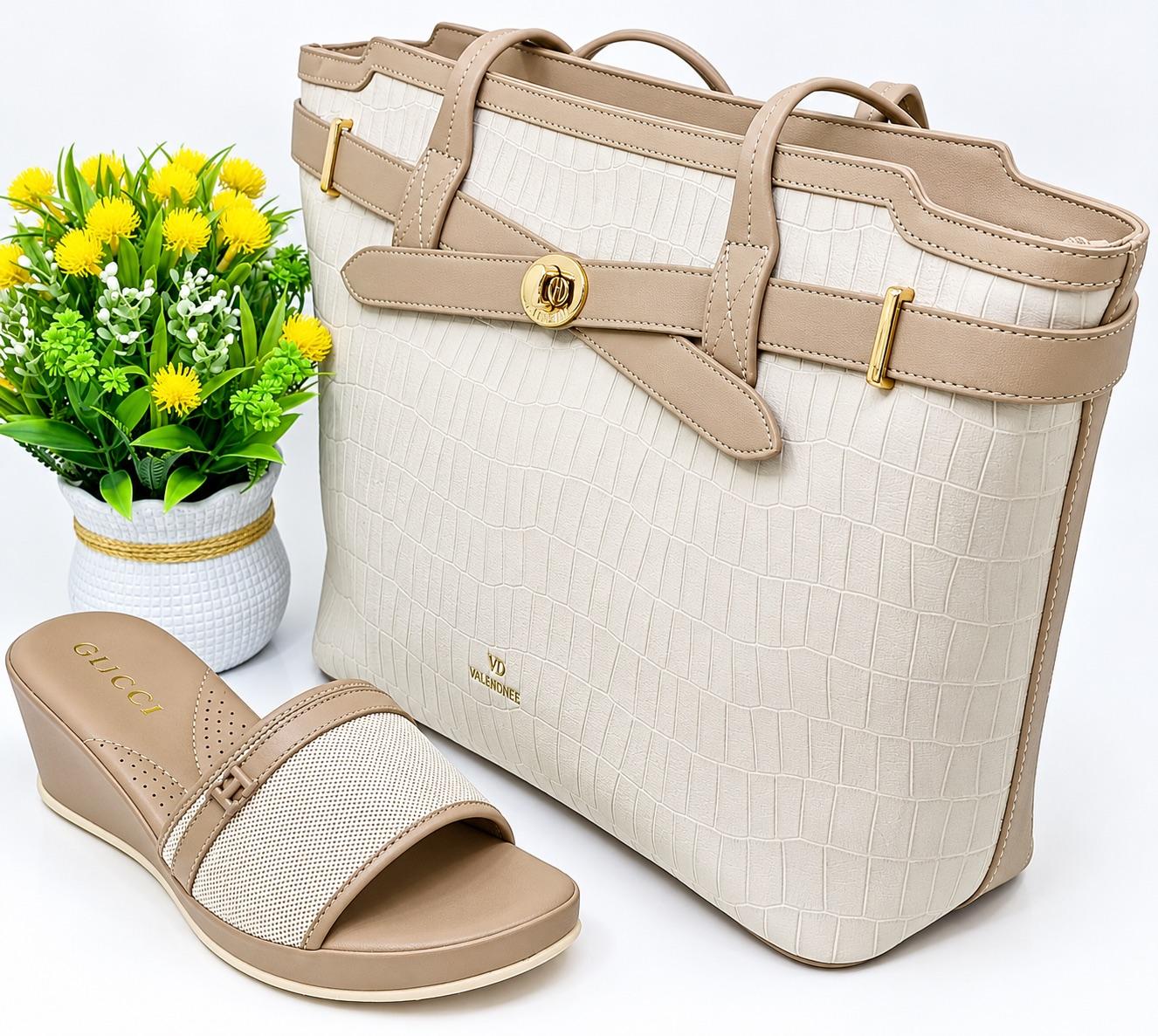 Ensemble Sac & Sandales Femme – Élégance & Raffinement